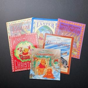 Disney Winnie the Pooh Holiday Kid’s Books Bundle Christmas, Thanksgiving